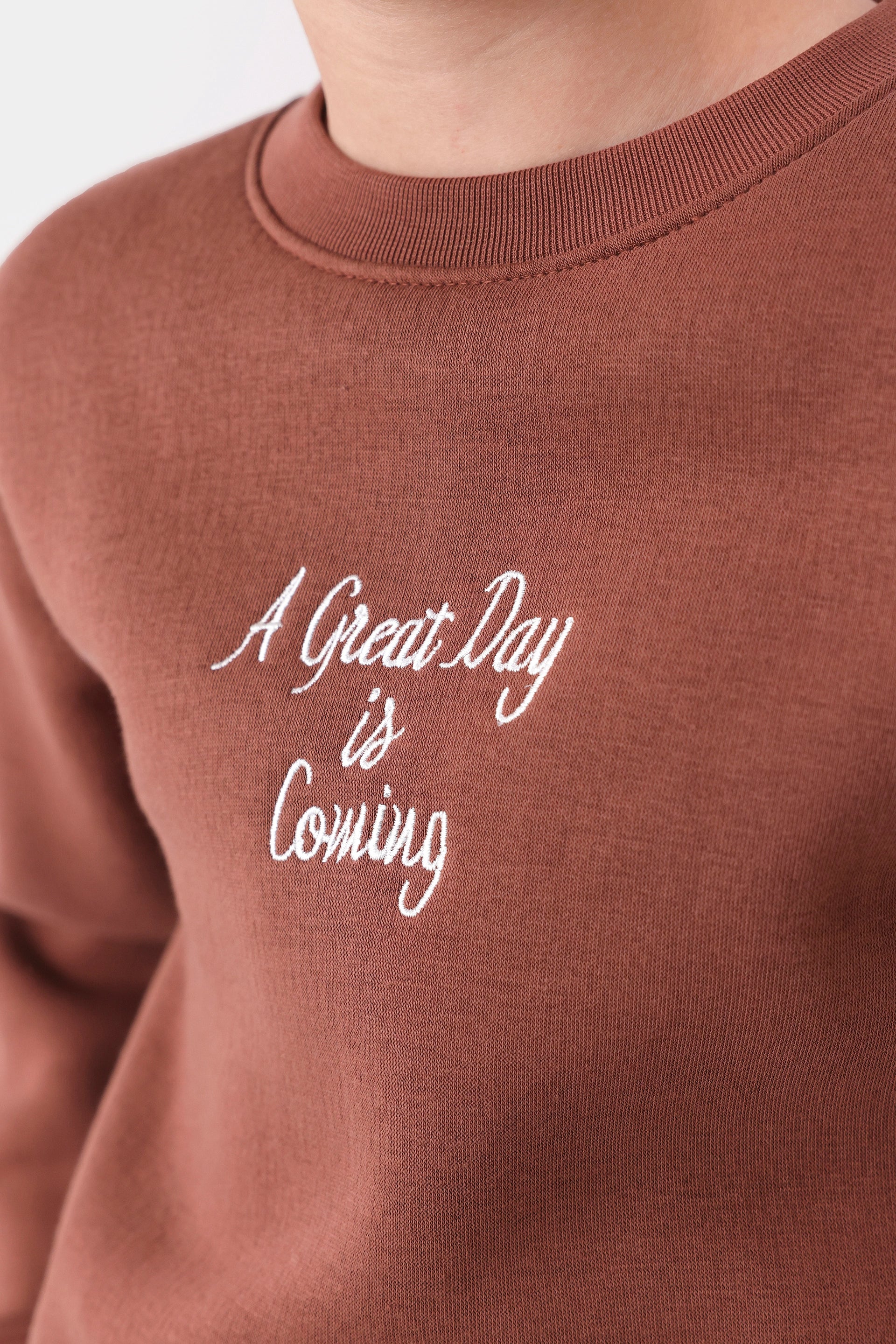 Slogan Print Sweatshirt - Cougar Clothing