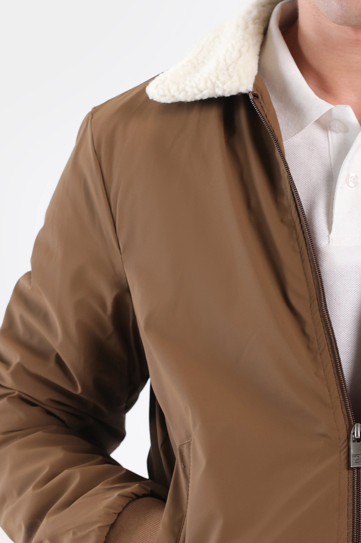 Contrast Sherpa Collar Jacket - Cougar Clothing