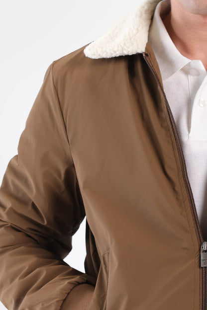 Contrast Sherpa Collar Jacket - Cougar Clothing