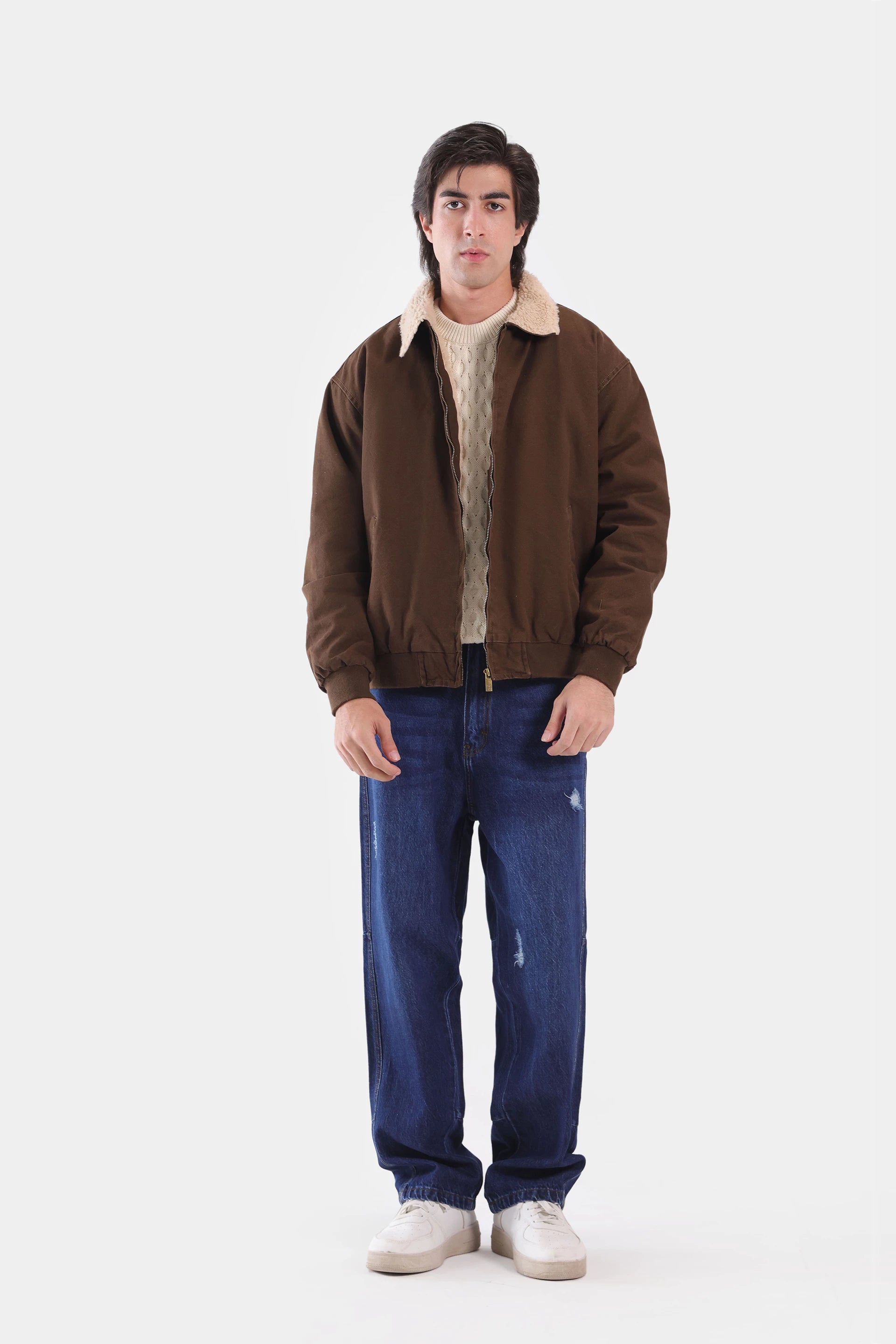 Cotton Jacket With Sherpa Lining - Cougar Clothing