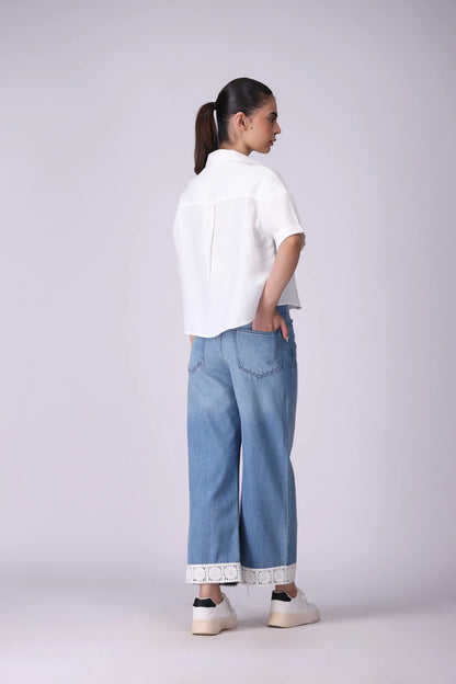 Textured Shirt With Patch Pockets - Cougar Clothing