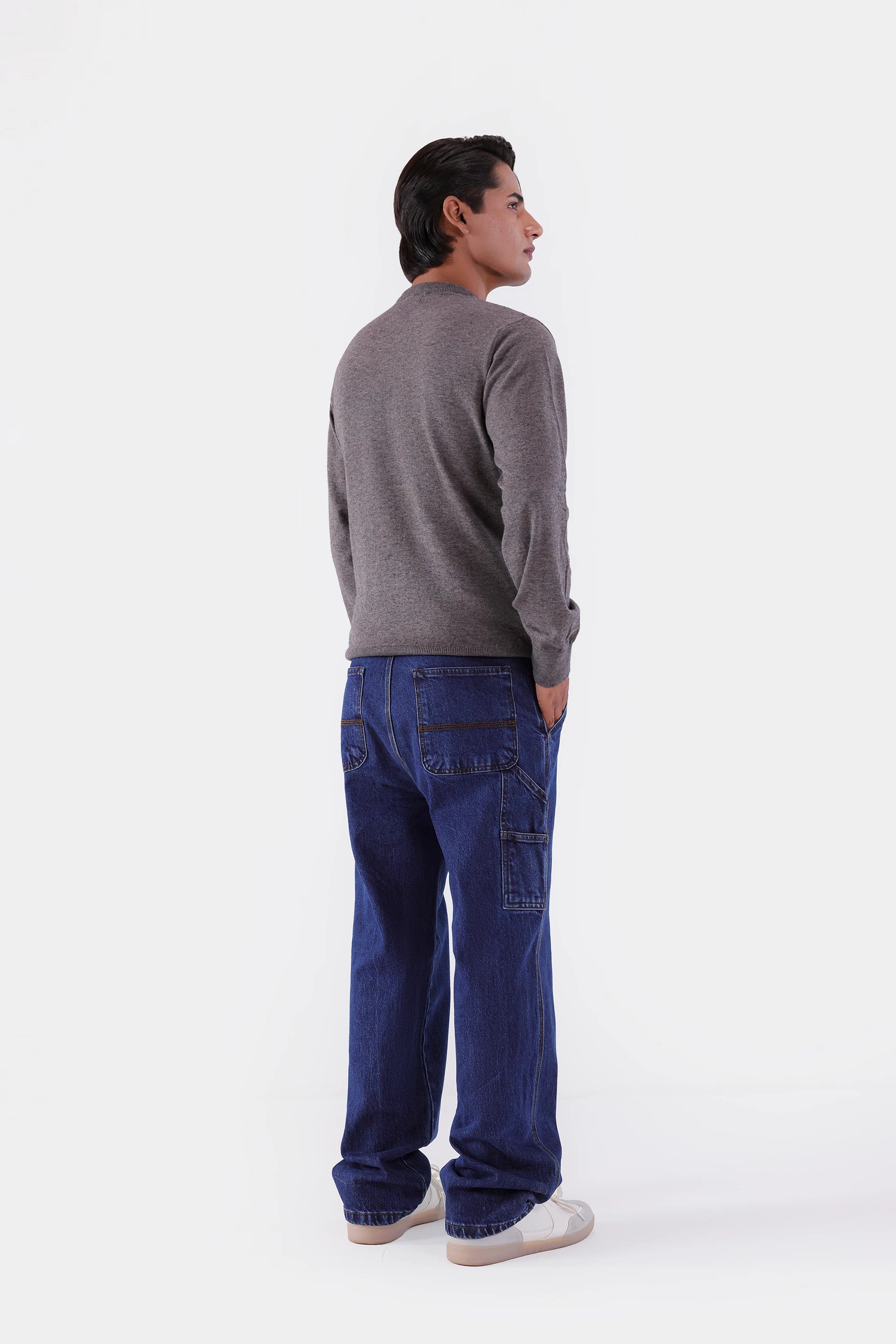 Textured Crew Neck Sweater - Cougar Clothing