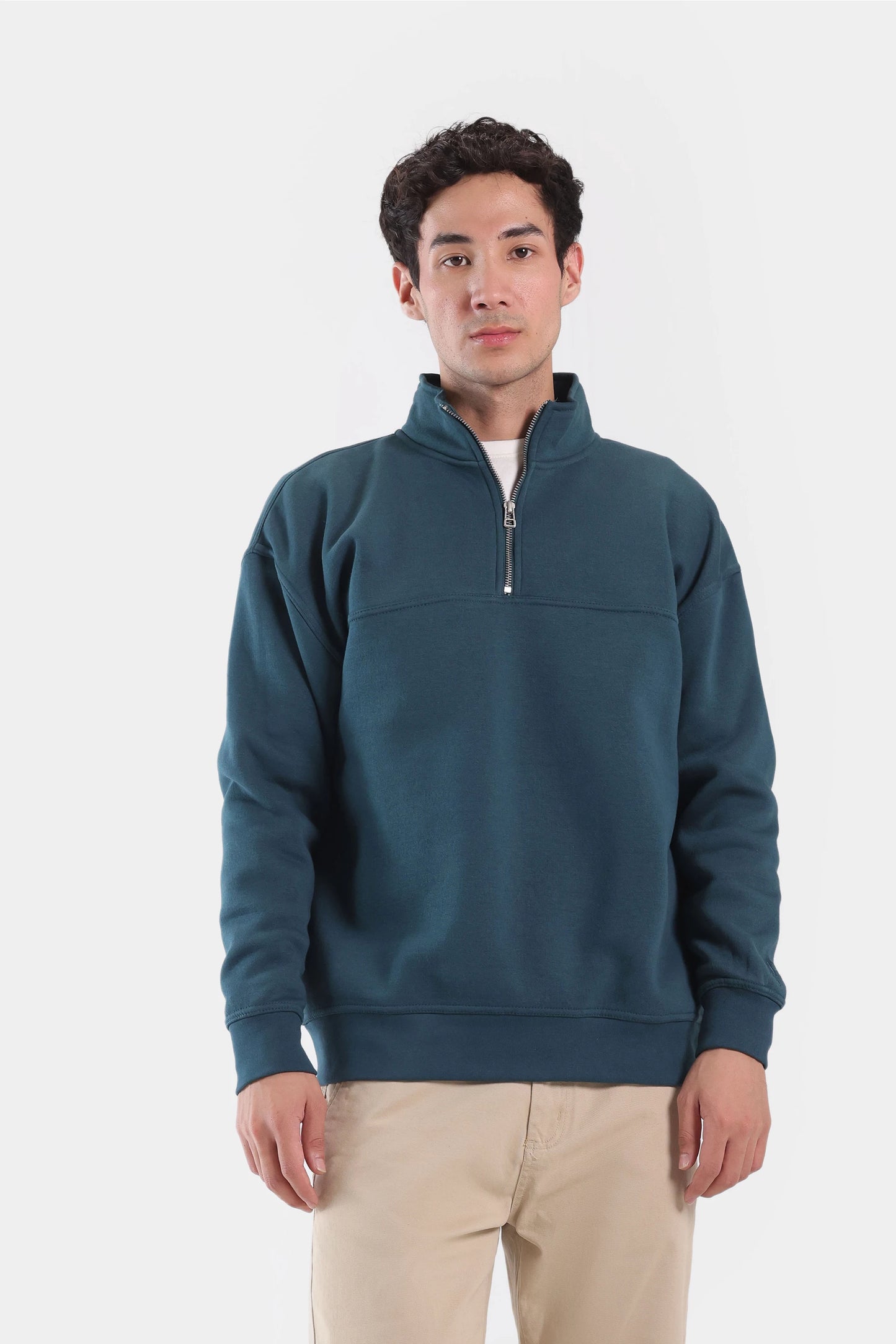 Paneled Quarter Zip Sweatshirt - Cougar Clothing