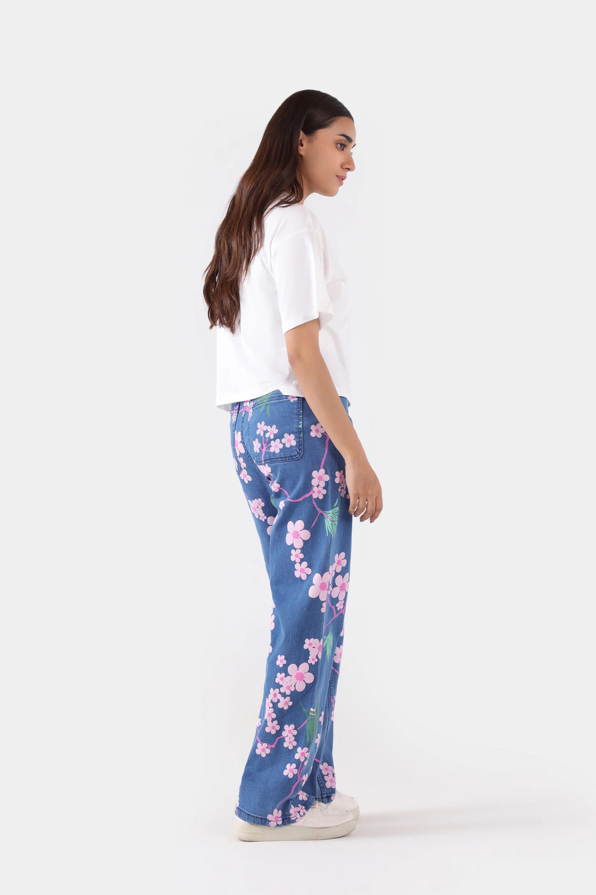 Straight Fit Printed Jeans - Cougar Clothing