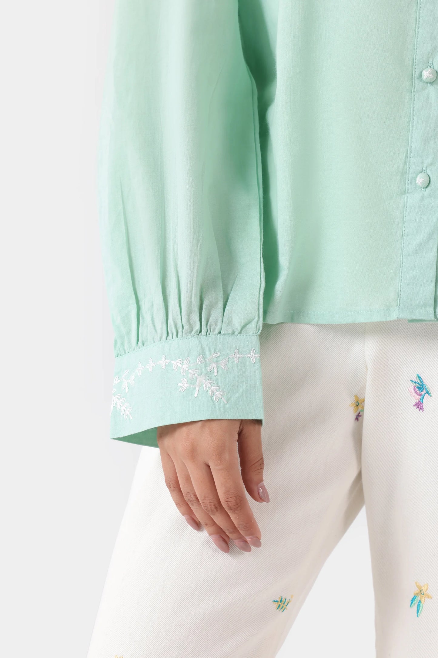 Embroidered Button Down - Cougar Clothing