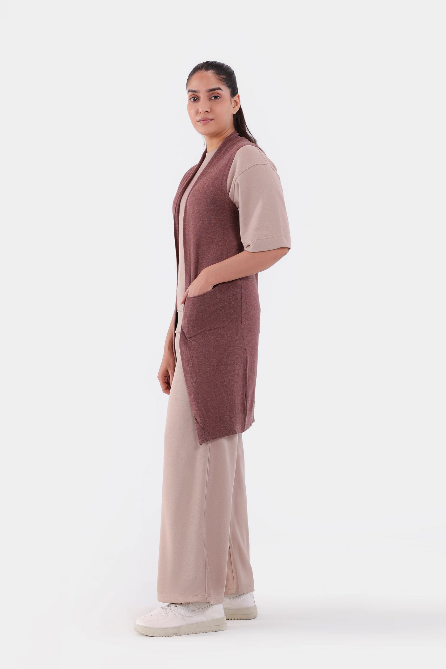 Sleeveless Long Cardigan - Cougar Clothing