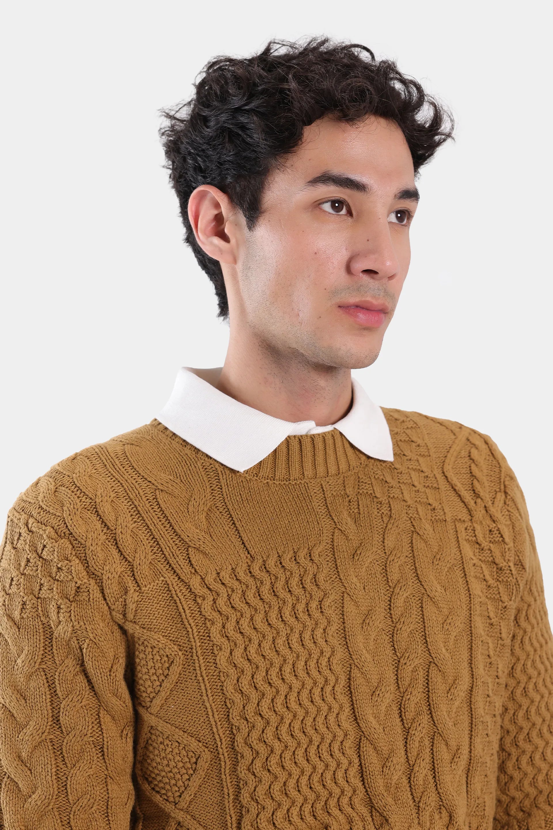 Raised Texture Knit Sweater - Cougar Clothing