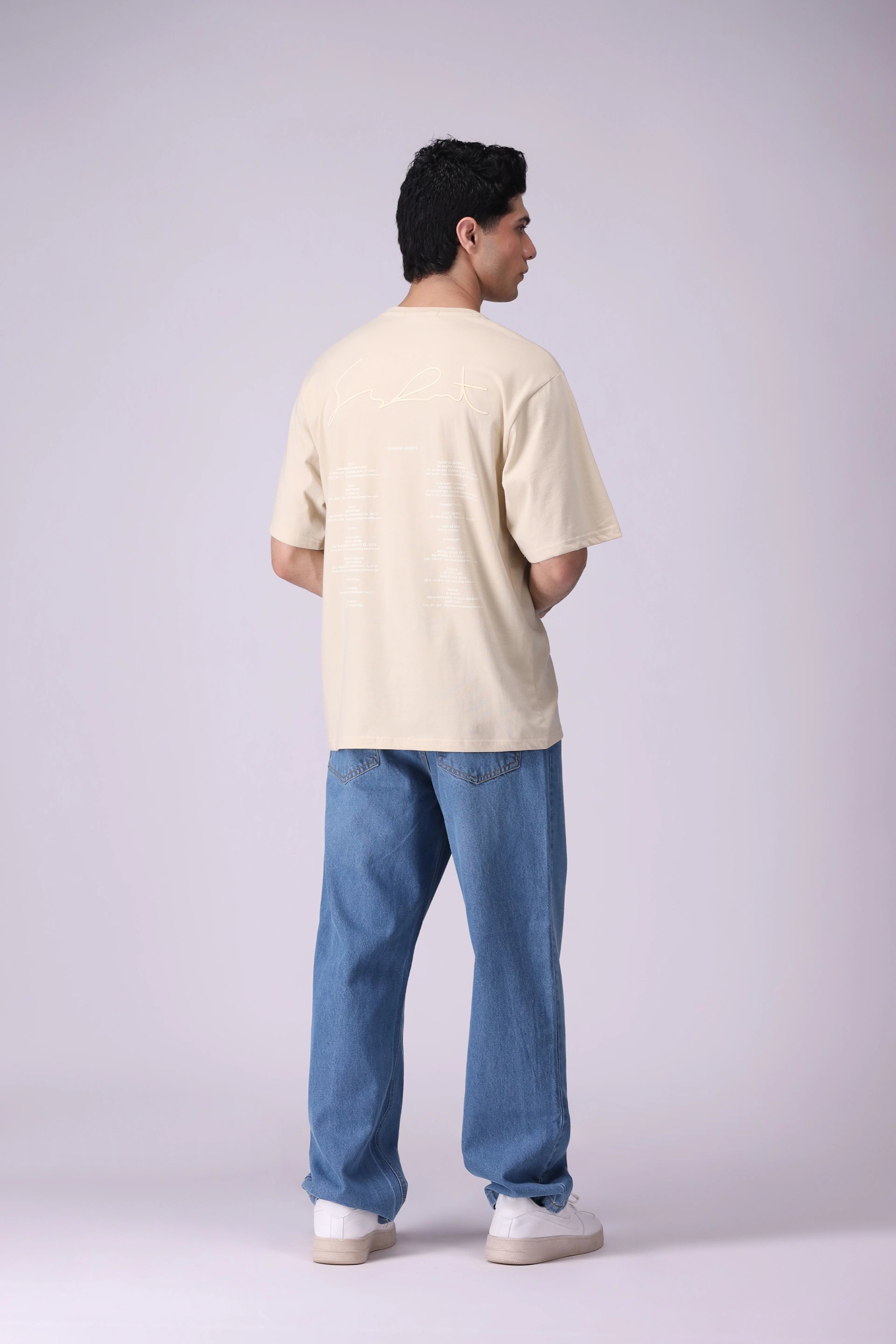 Text Printed Relaxed Fit T-Shirt - Cougar Clothing