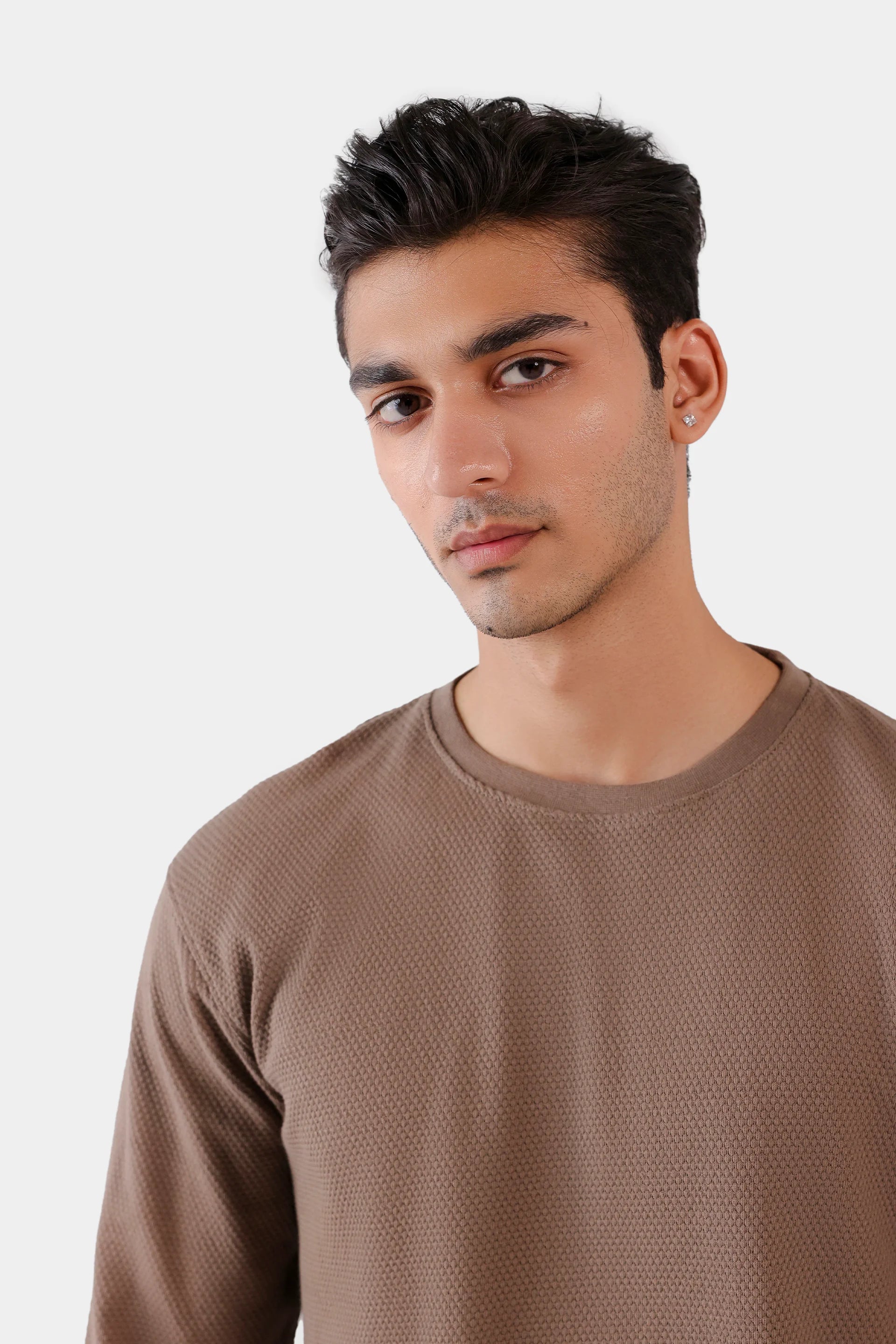 Popcorn Knit T-Shirt - Cougar Clothing