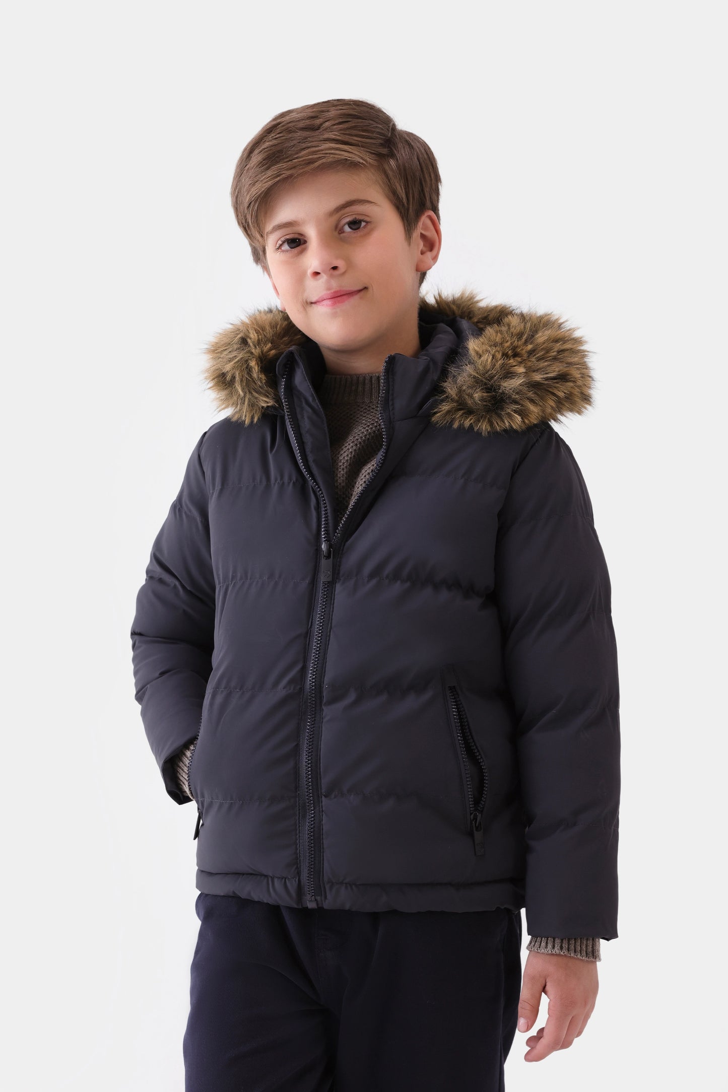 Quilted Faux Fur Jacket - Cougar Clothing