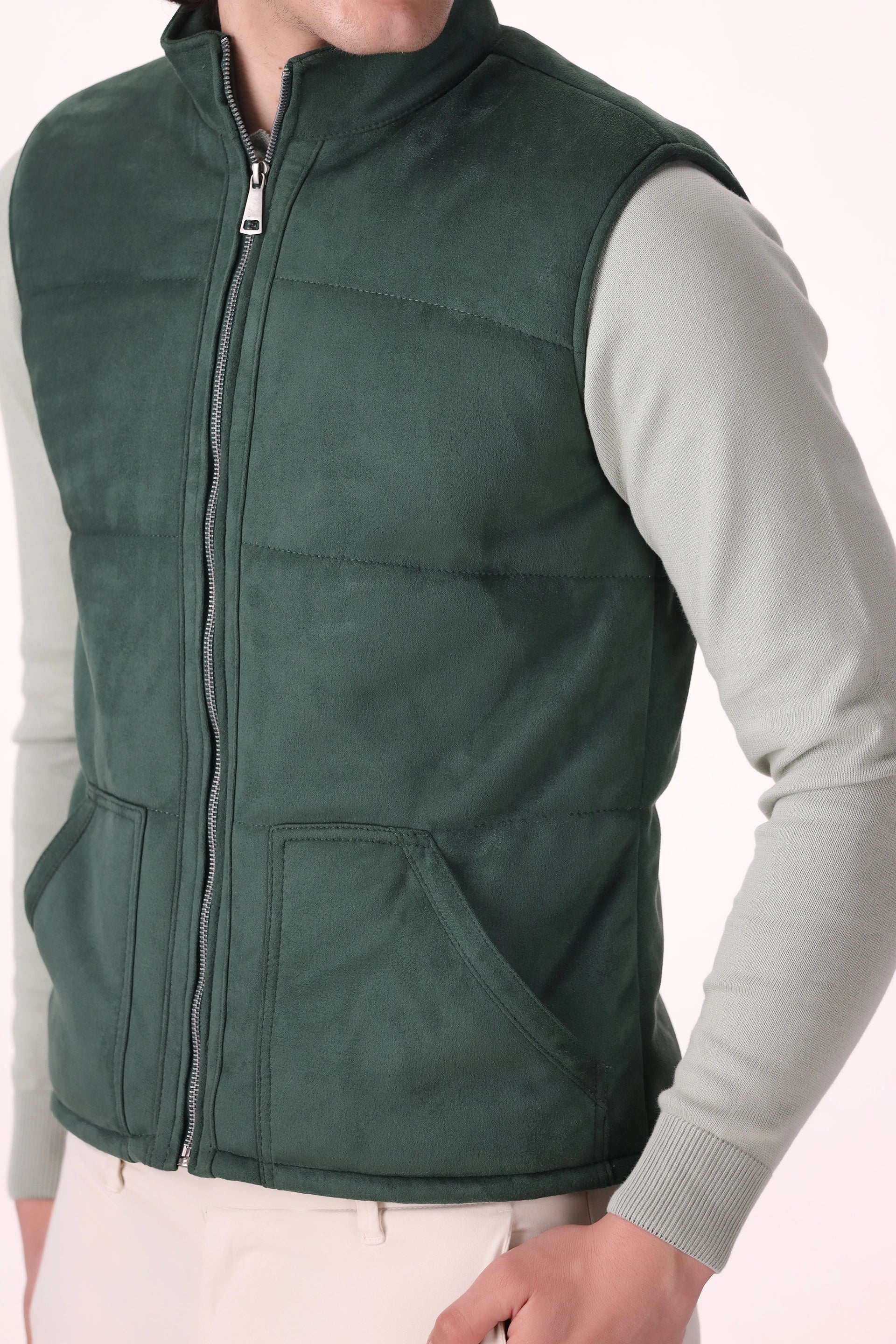Quilted Suede Gilet - Cougar Clothing