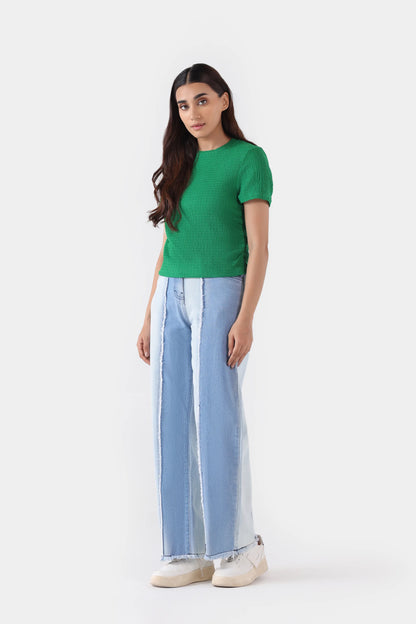 Straight Stretch Fit Two Tone Jeans - Cougar Clothing