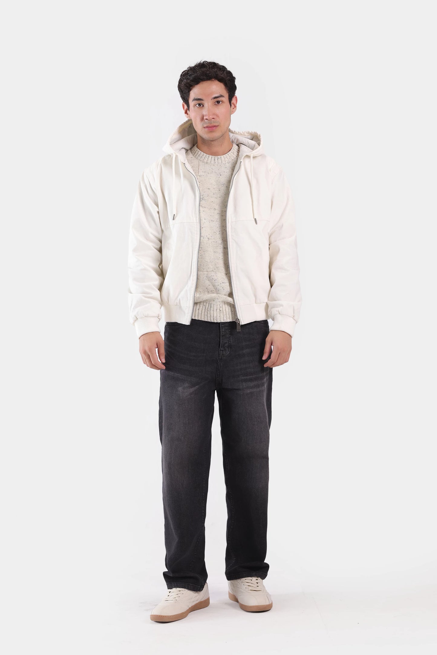 Cotton Jacket With Drawstring Hood - Cougar Clothing