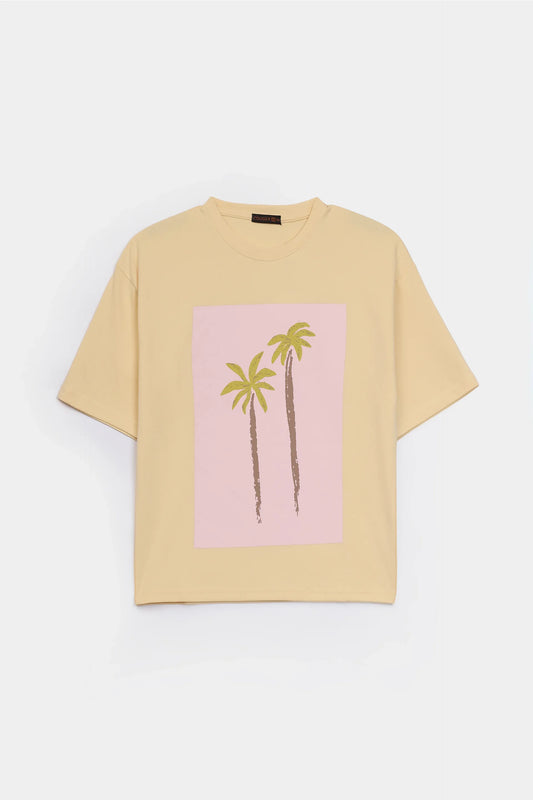 Palm Tree Printed T-Shirt - Cougar Clothing