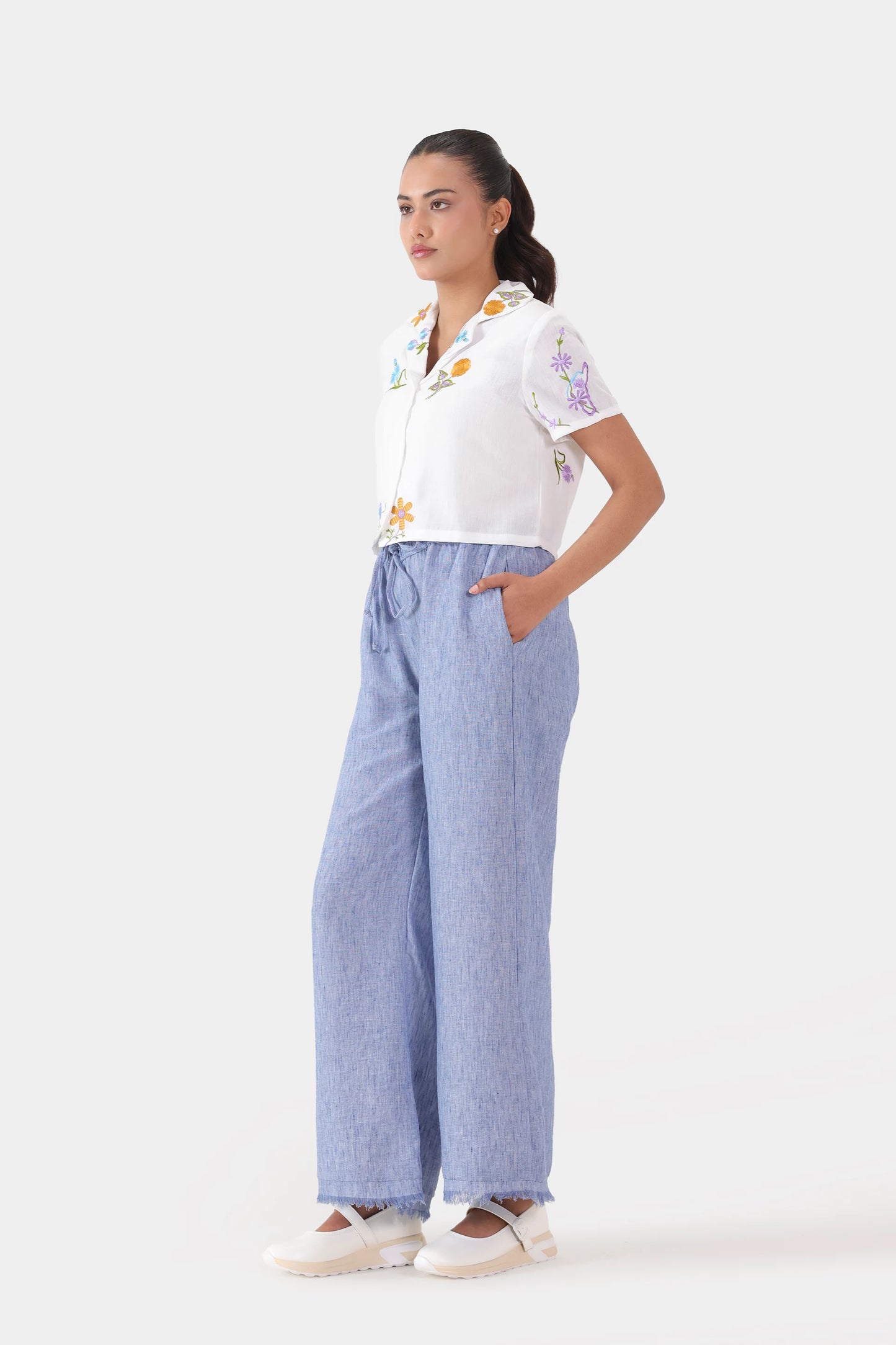 Floral Embroidered Shirt - Cougar Clothing