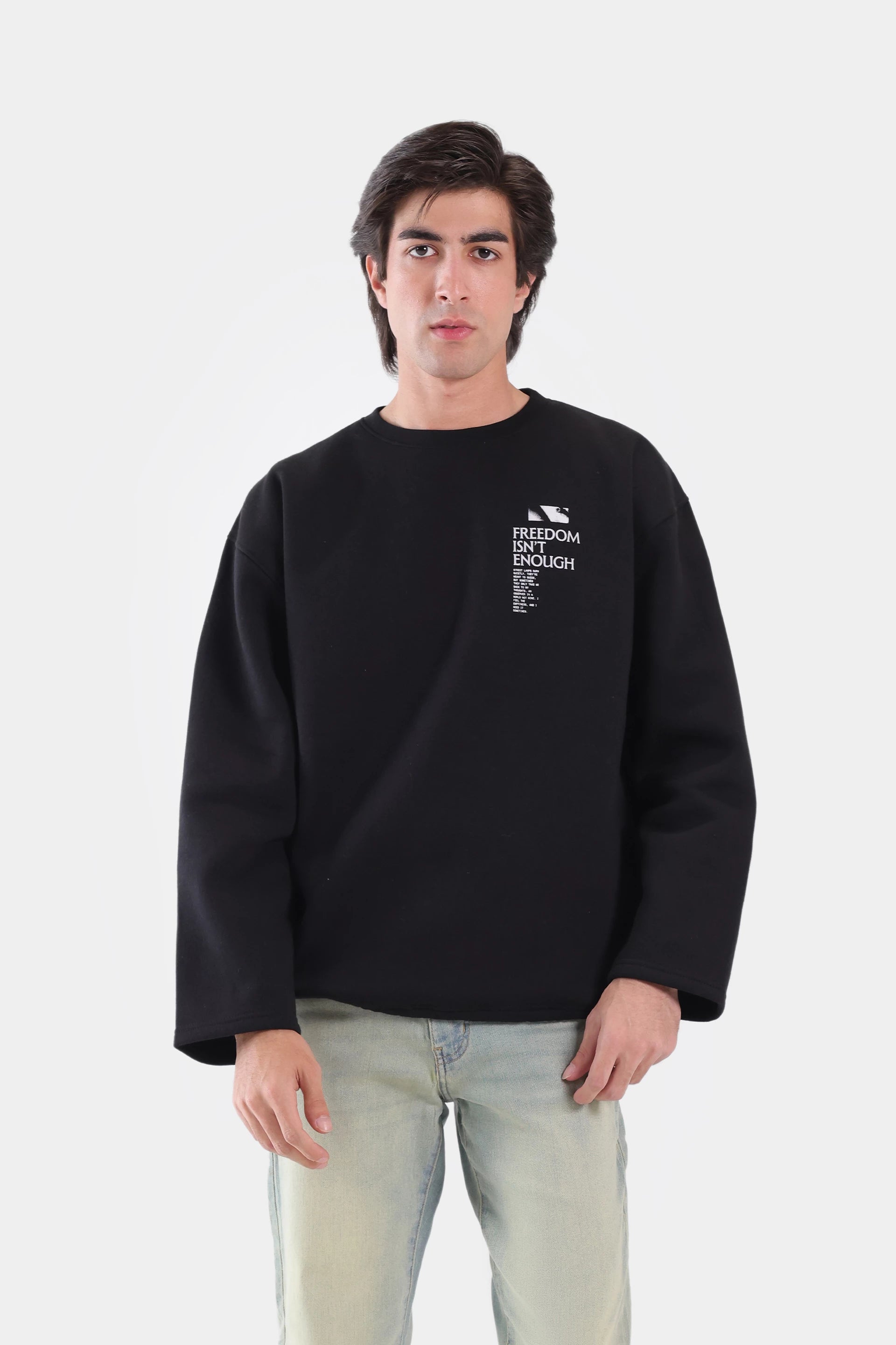 Oversized Graphic Fleece Sweatshirt - Cougar Clothing