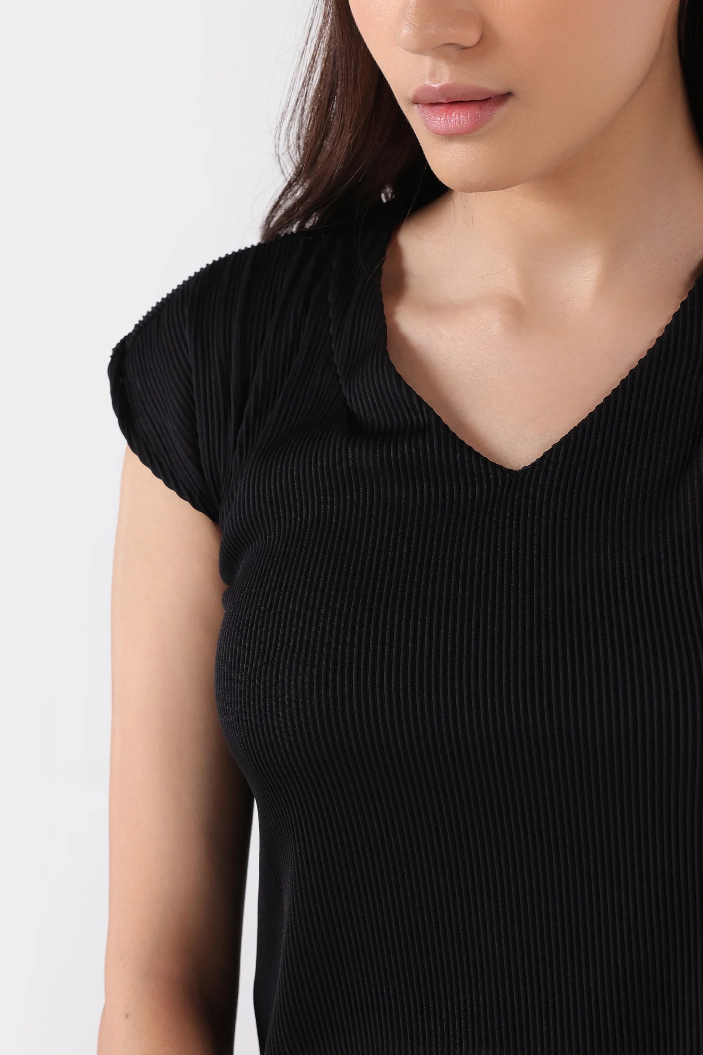Cap Sleeve Textured Top - Cougar Clothing