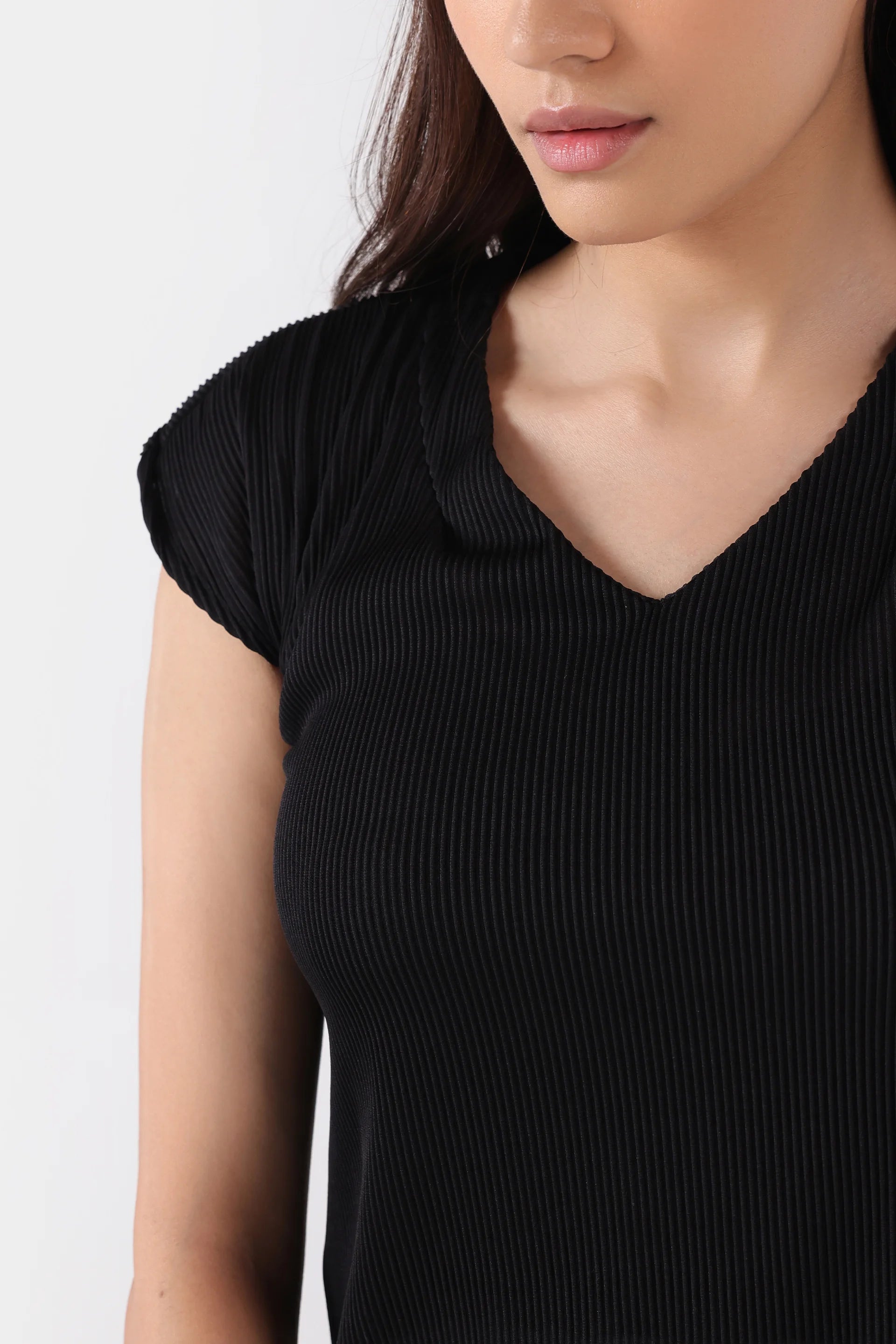 Cap Sleeve Textured Top - Cougar Clothing
