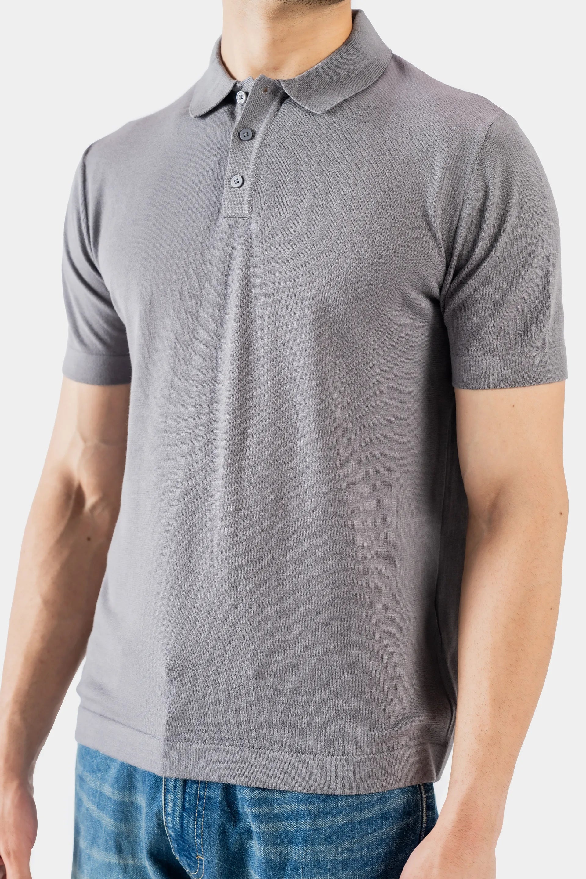 Viscose Blend Knit Polo - Cougar Clothing