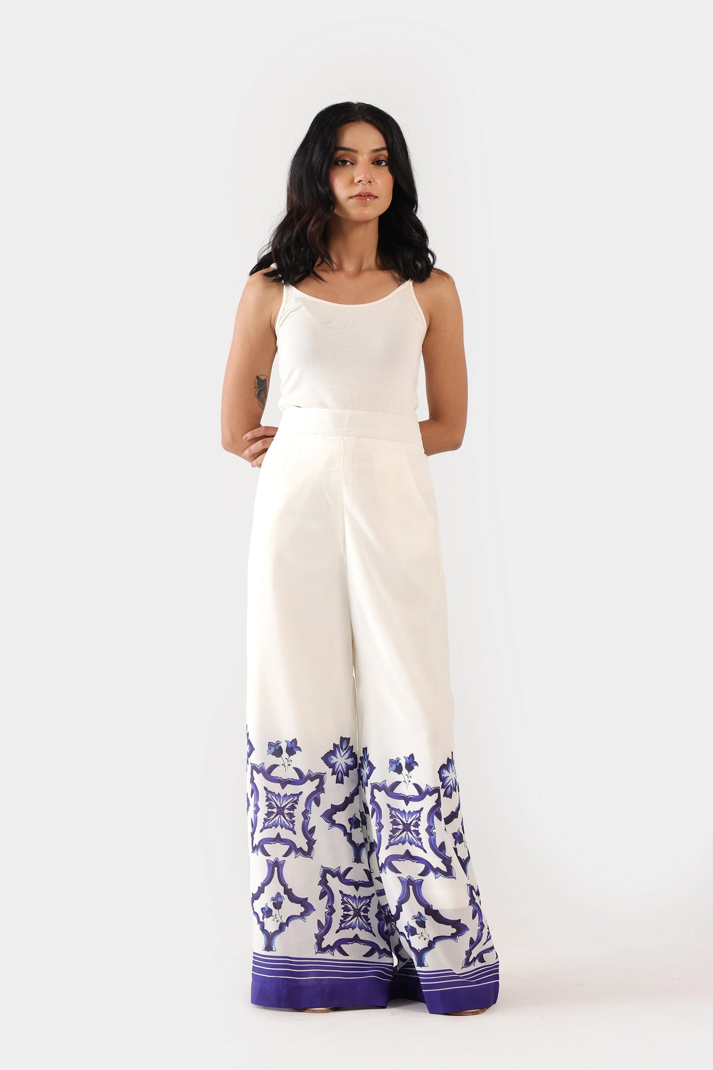 Printed Palazzo Trousers - Cougar Clothing