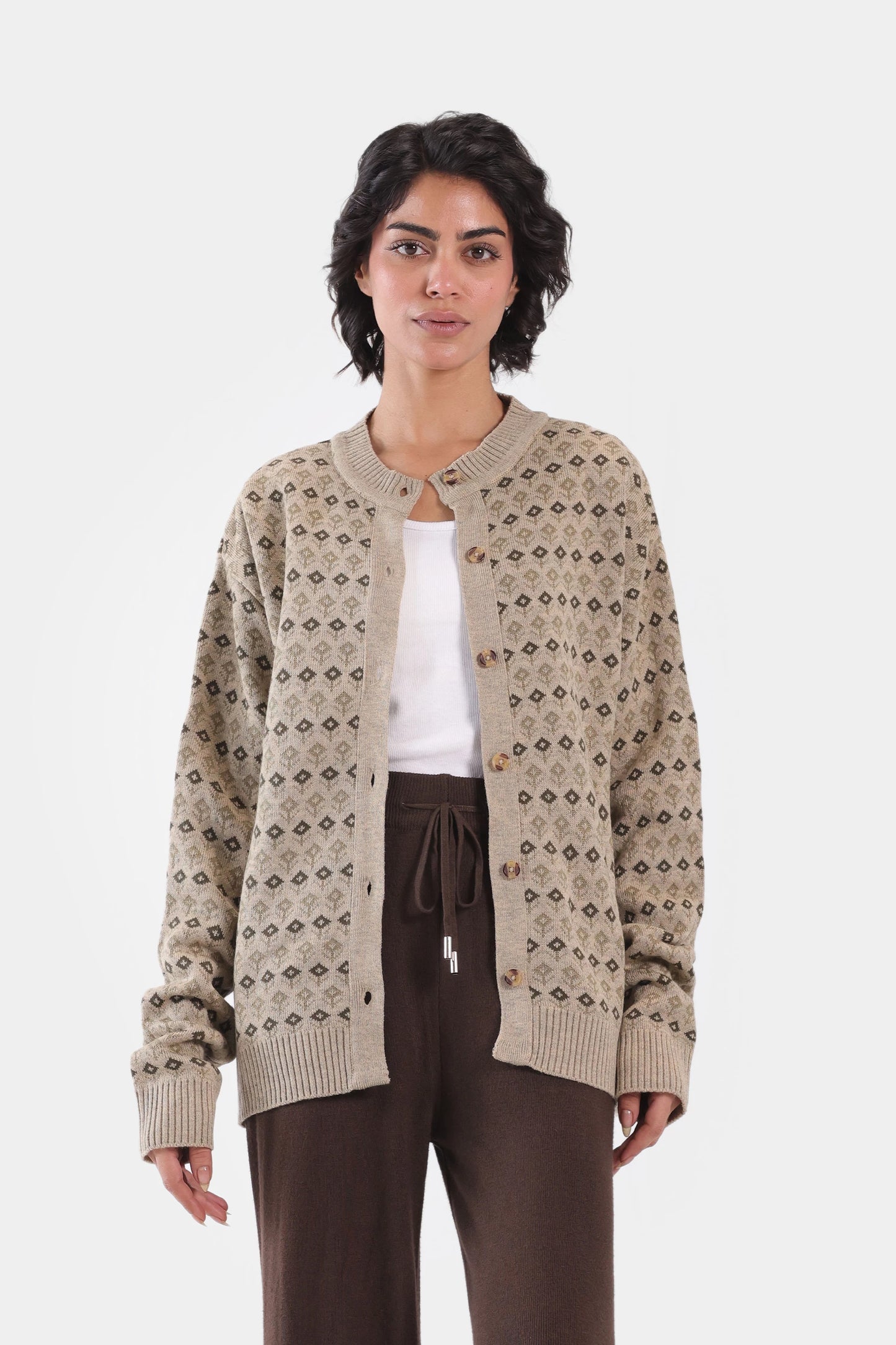 Jacquard Knit Cardigan - Cougar Clothing