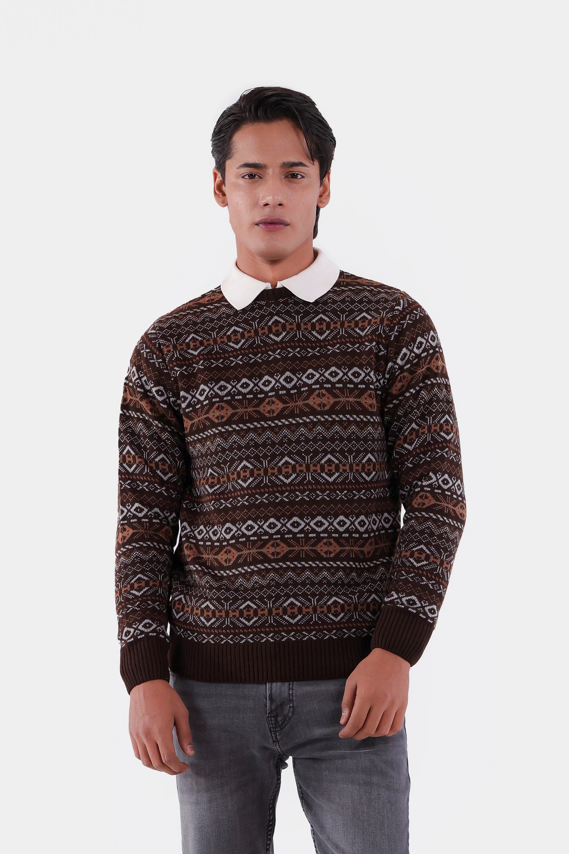 Jacquard Knit Sweater - Cougar Clothing