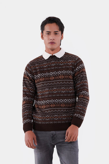 Jacquard Knit Sweater - Cougar Clothing