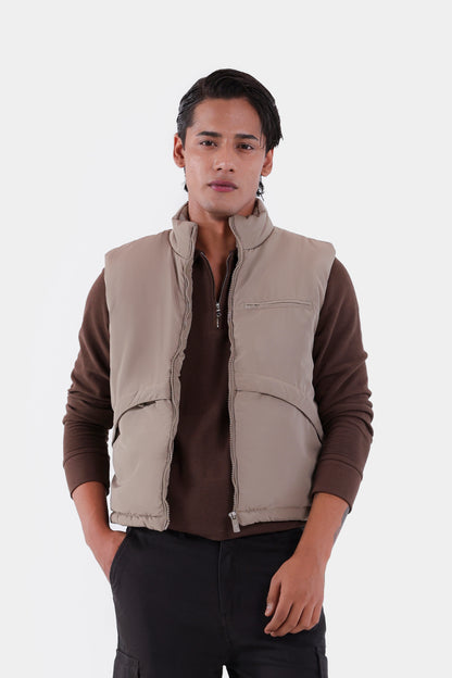 Zipper Sleeveless Jacket - Cougar Clothing