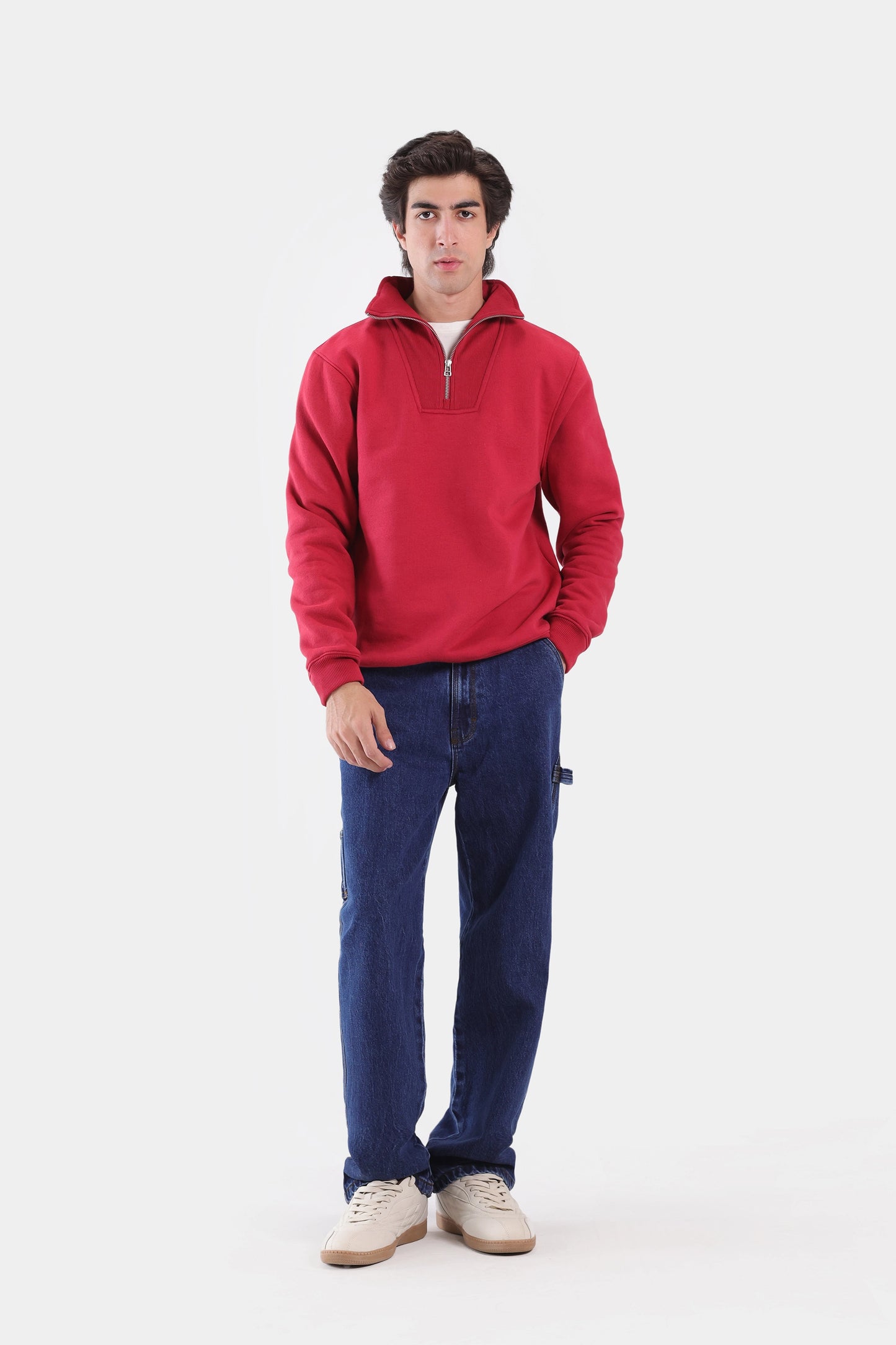 Relaxed Quarter Zip Sweatshirt - Cougar Clothing