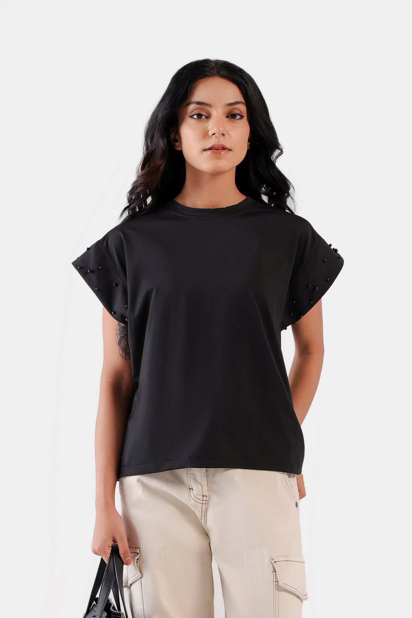 Embellished Sleeved T-Shirt - Cougar Clothing