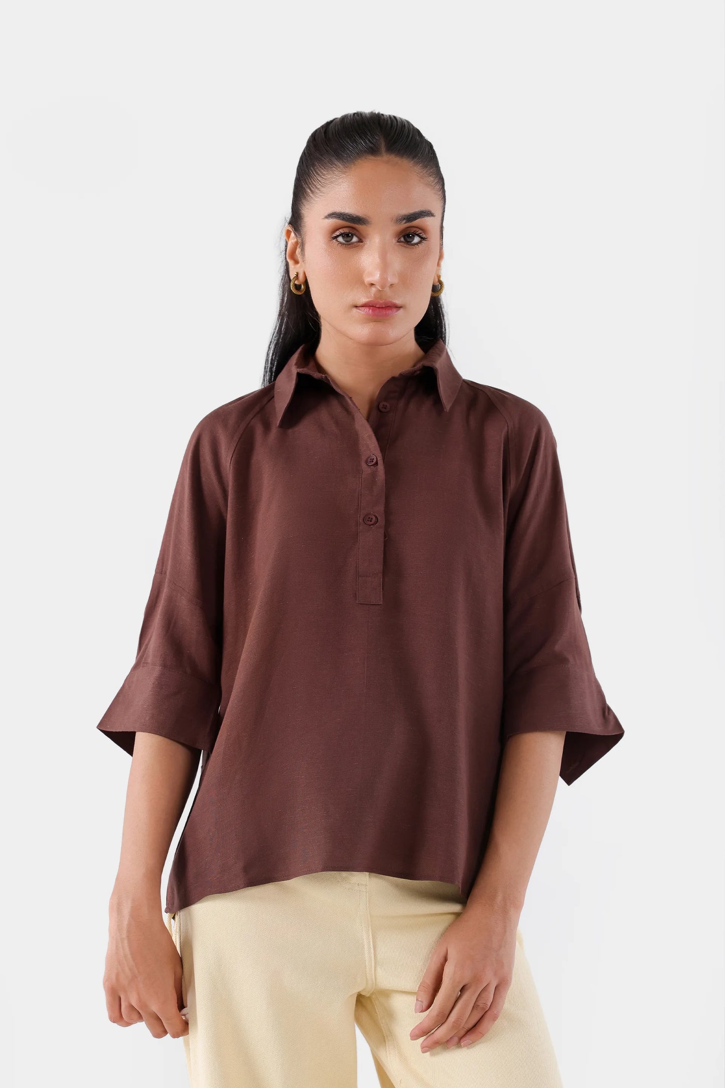 Textured Raglan Top - Cougar Clothing