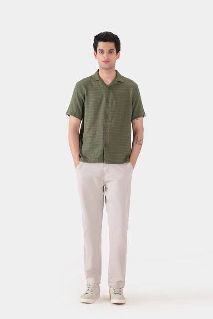 Textured Cotton Shirt - Cougar Clothing
