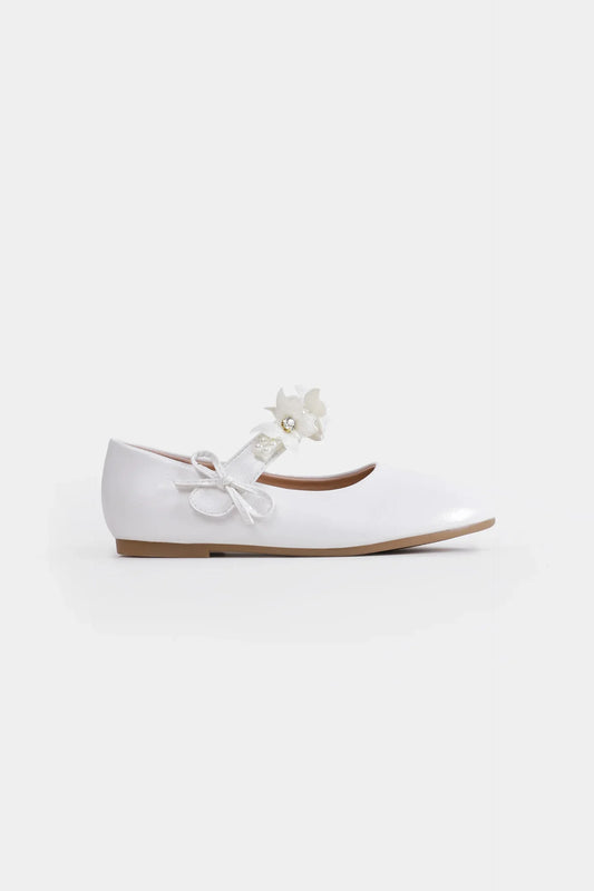 Blossom Embellished Ballet Flats - Cougar Clothing