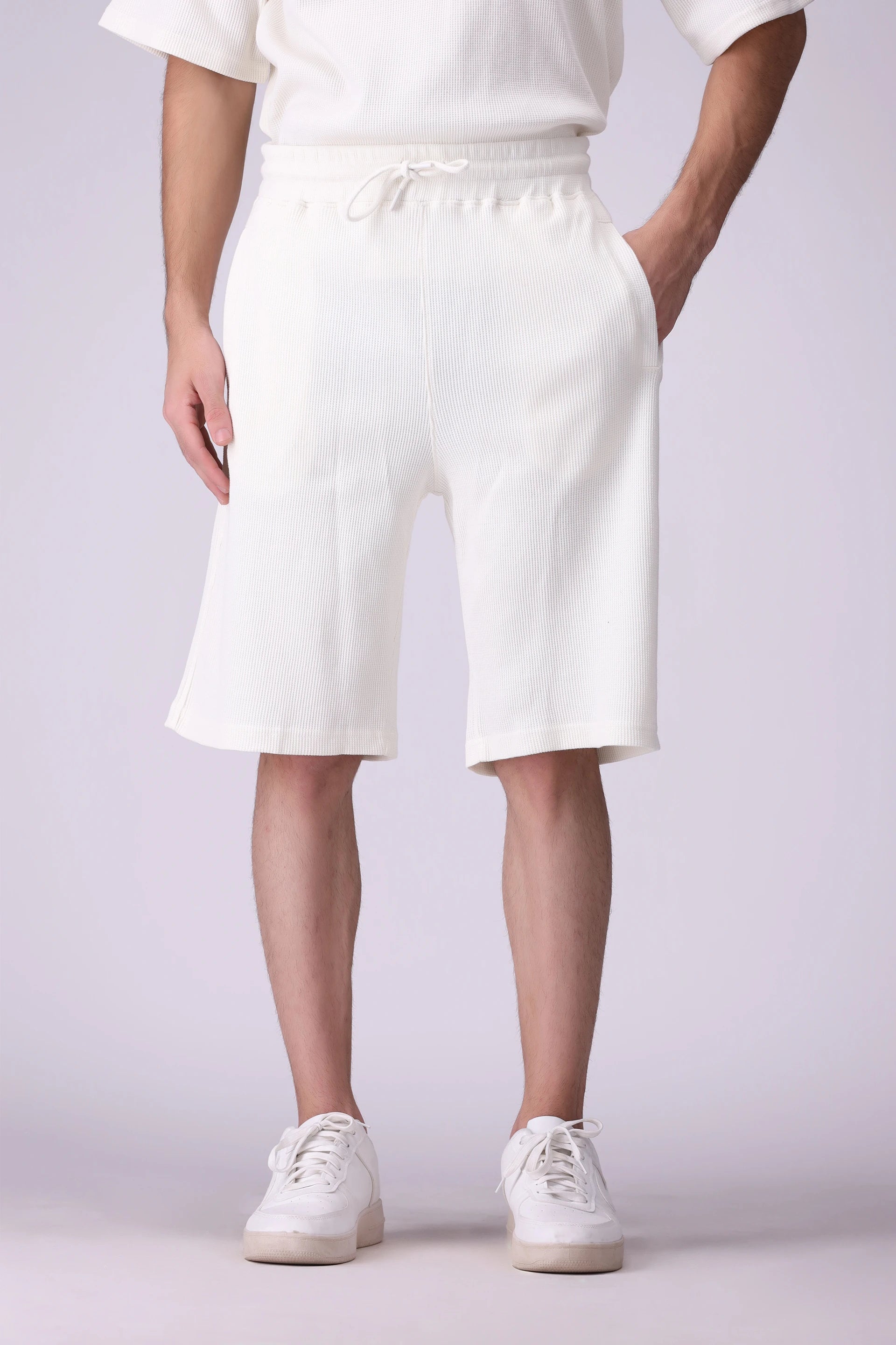 Relax Fit Waffle Knit Shorts - Cougar Clothing