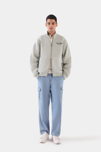 Relaxed Embroidered Bomber Jacket - Cougar Clothing