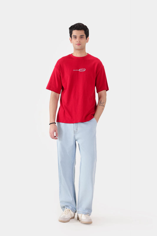 Oversized Slogan Printed T-Shirt - Cougar Clothing