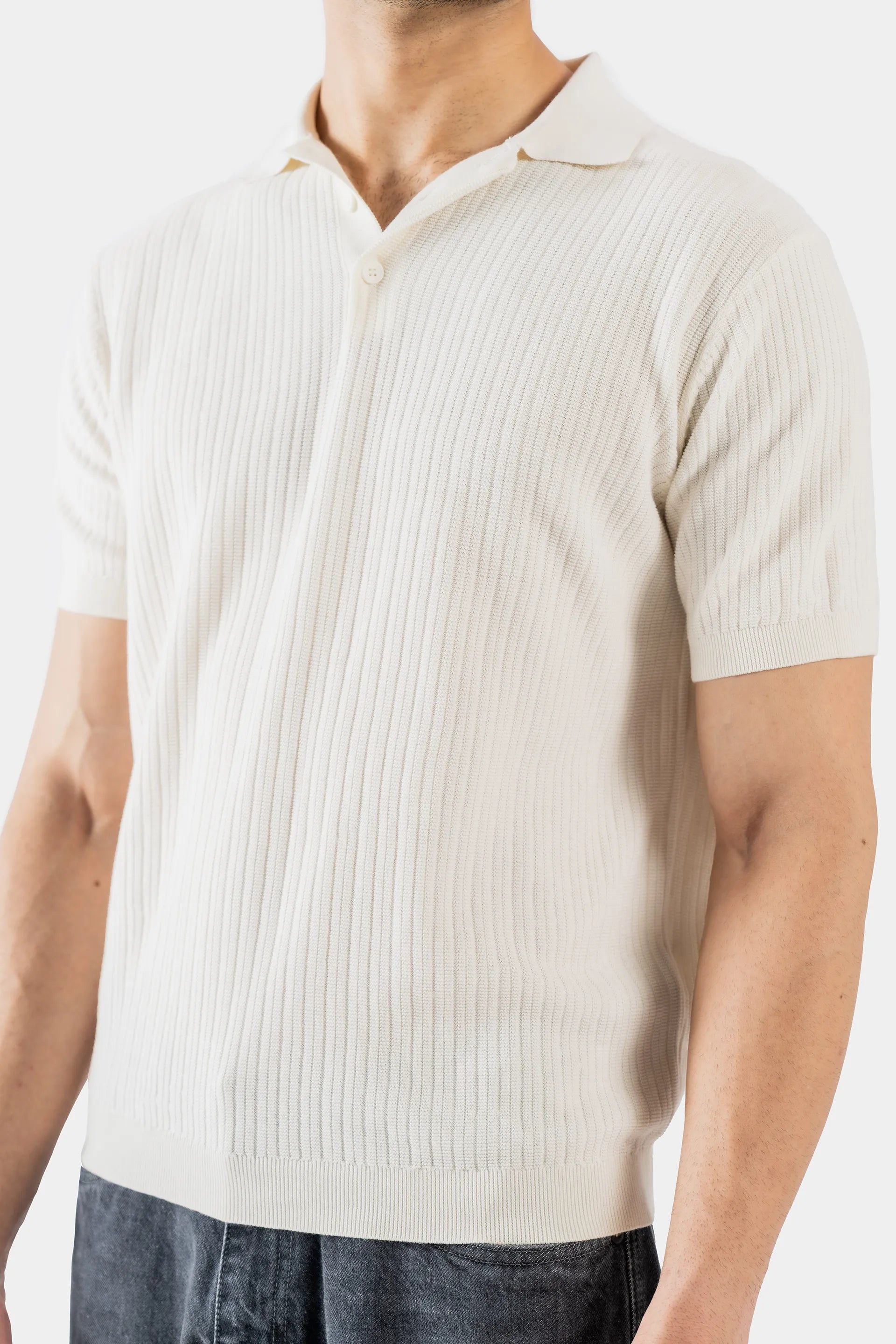 Vertical Knit Polo - Cougar Clothing