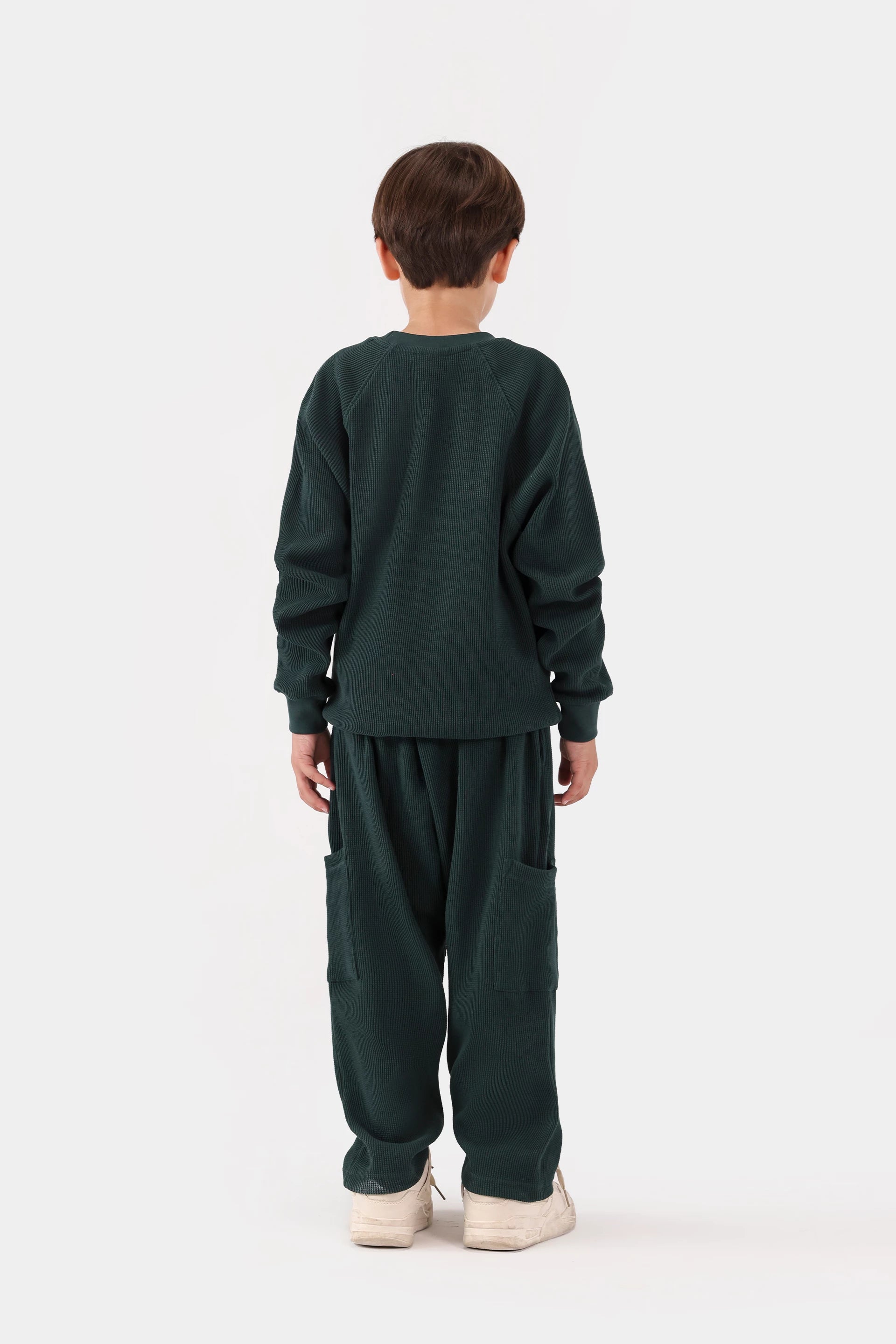 Waffle Knit Sweatshirt - Cougar Clothing