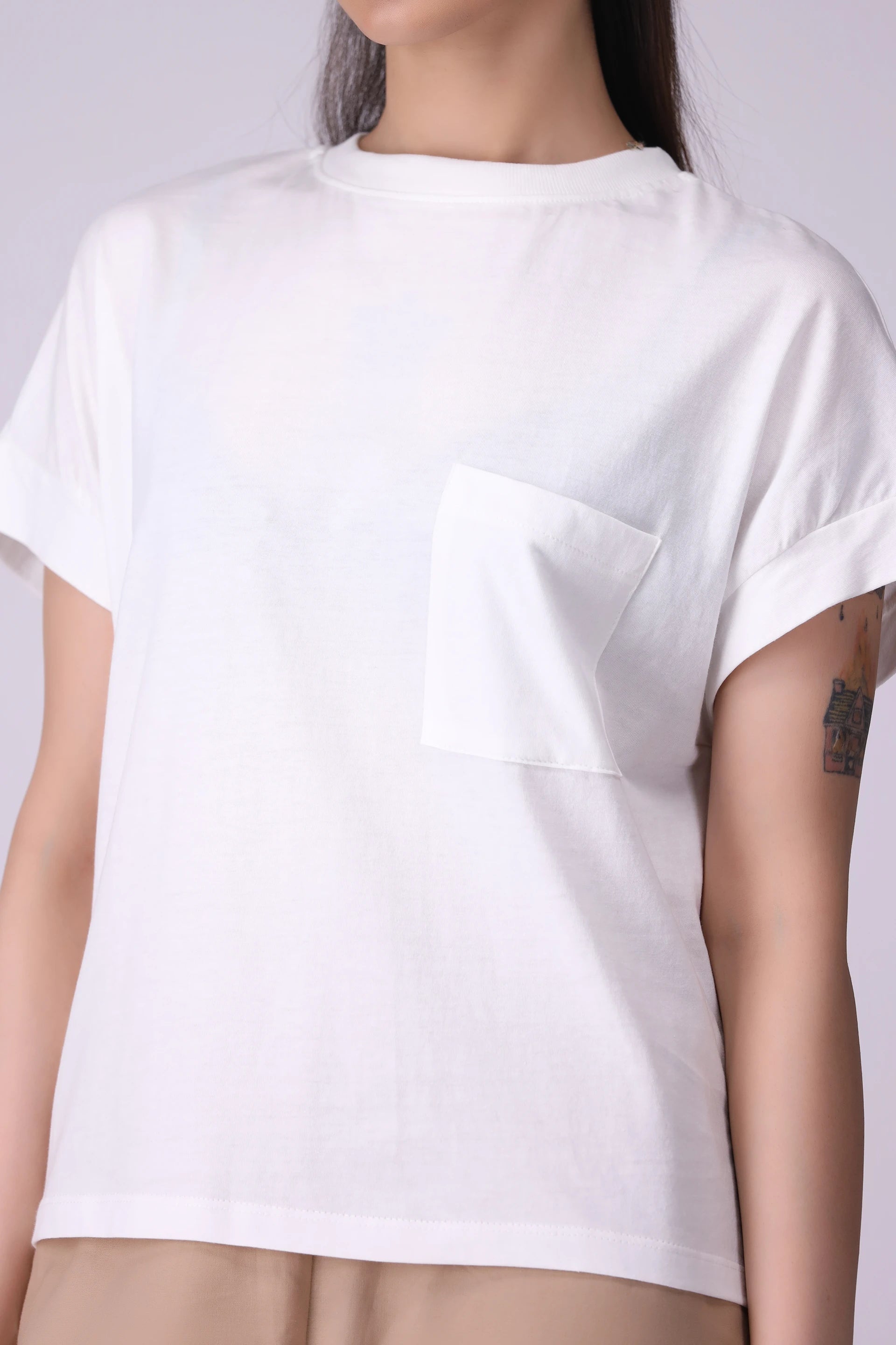 Patch Pocket Contrast T-Shirt - Cougar Clothing