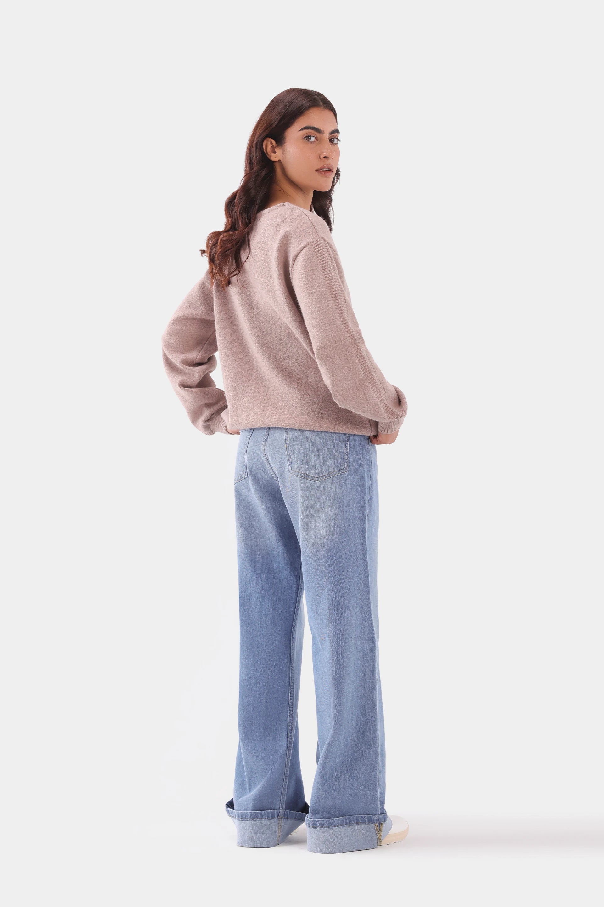 Sweater With Knit Lines - Cougar Clothing