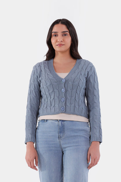 Cable Knit Cardigan - Cougar Clothing