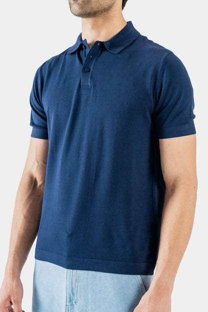 Viscose Blend Knit Polo - Cougar Clothing