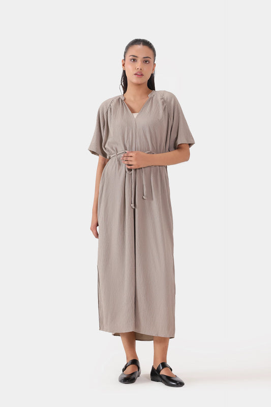 Crushed Midi Dress - Cougar Clothing