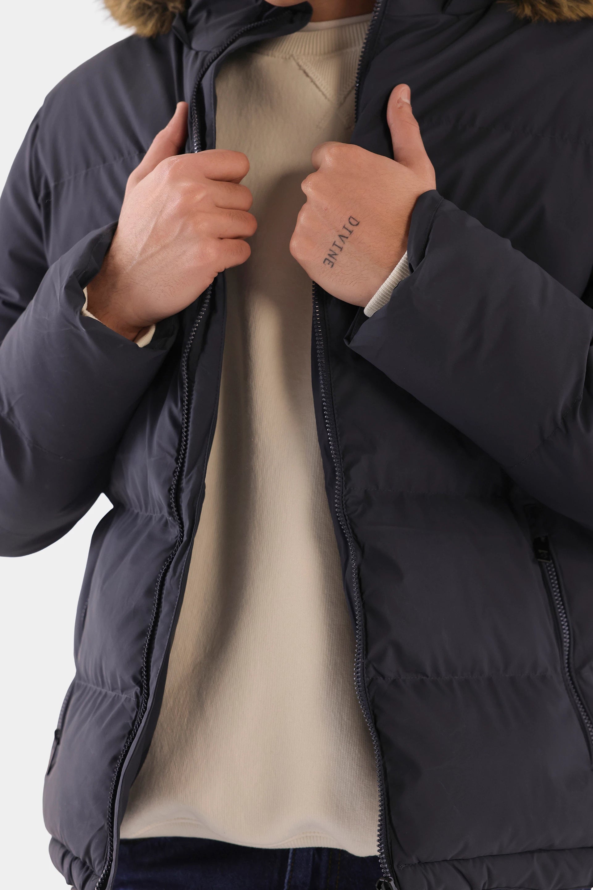 Faux Fur Quilted Puffer Jacket - Cougar Clothing