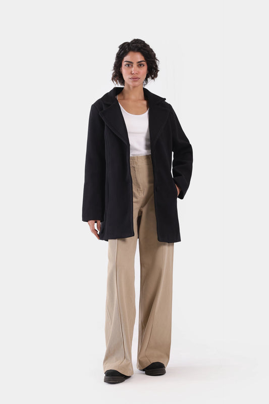 Single Breasted Mid-Length Coat - Cougar Clothing