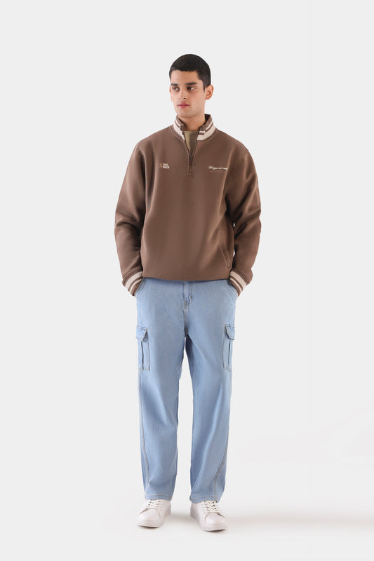 Striped Trimmed Sweatshirt - Cougar Clothing