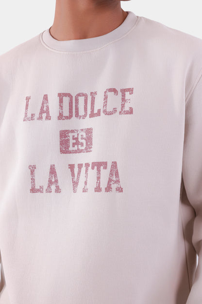 Text Print Fleece Sweatshirt - Cougar Clothing