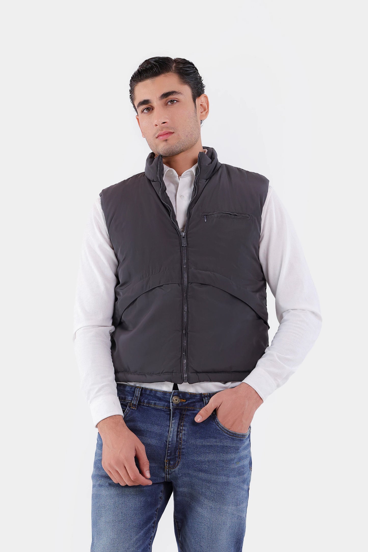 Zipper Sleeveless Jacket - Cougar Clothing