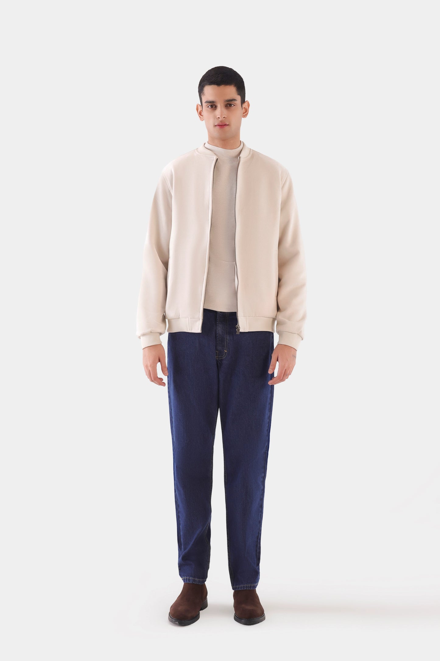 Faux Suede Bomber Jacket - Cougar Clothing