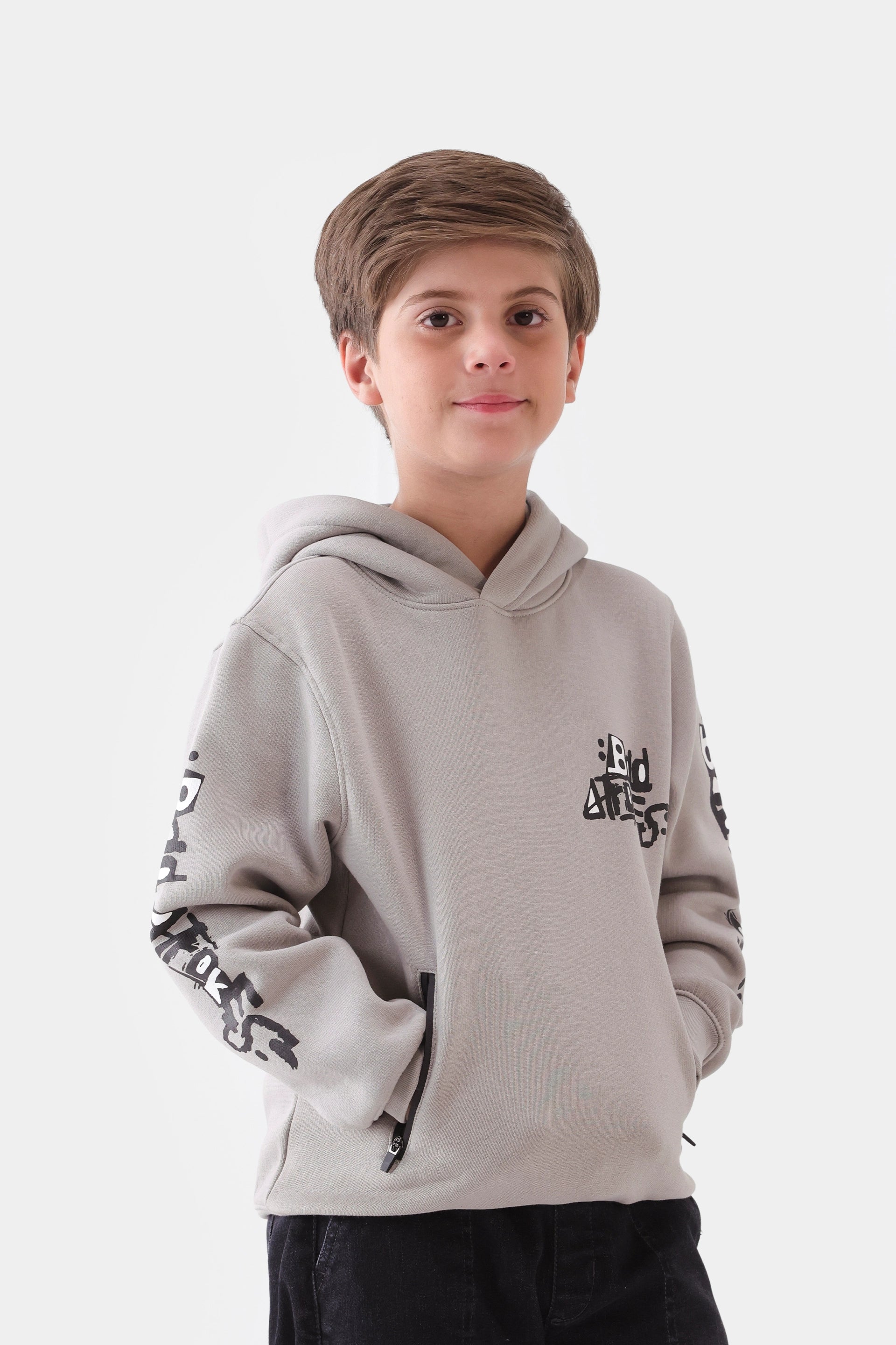 Graphic Hoodie With Zip Pockets - Cougar Clothing